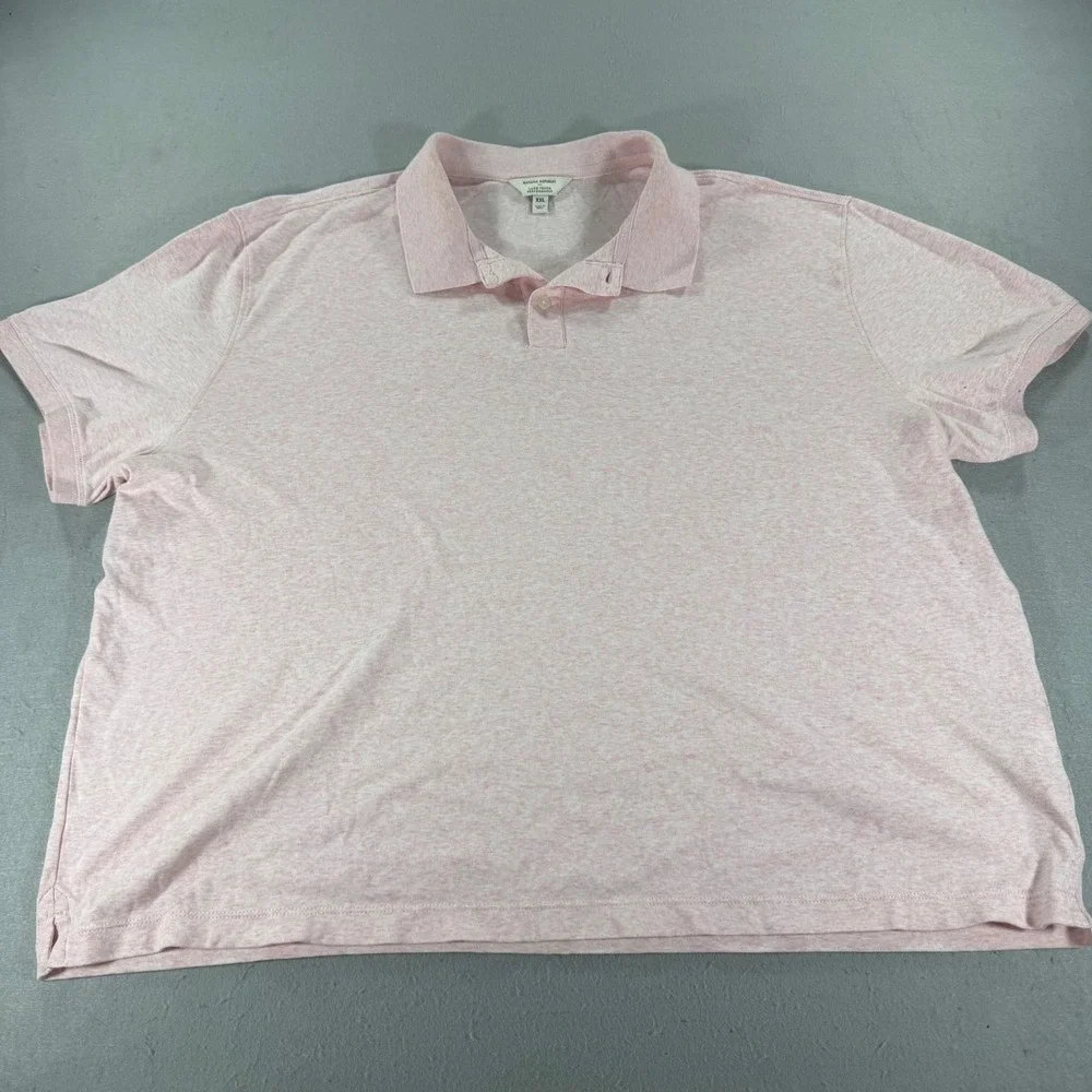 Banana Republic Luxe Touch Polo Mens XXL Pink Cotton Performance